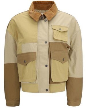 Isabel Marant Beige Cotton Bomber - Green