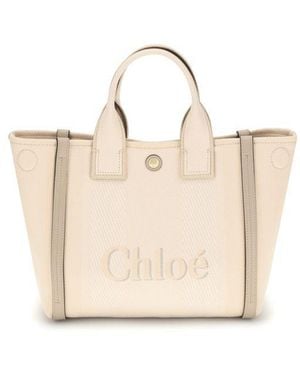 Chloé Beige Cotton Handbag - Natural