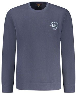 Lee Jeans Blue Cotton Men Sweater