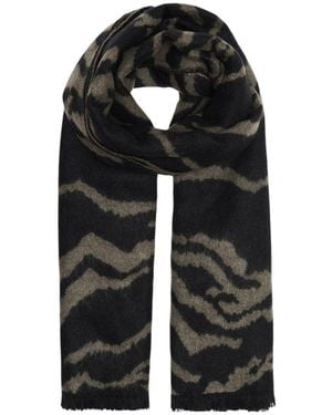 ONLY Beige Marabou Scarf - Black