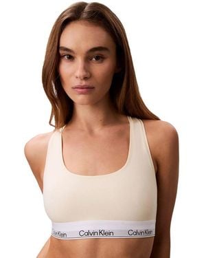 Calvin Klein Beige Cotton Bra - Multicolor