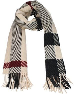 Burberry Beige Wool Scarf - Gray