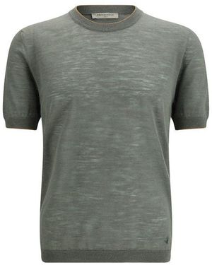 Brooksfield Bicolour Linen T - Grey