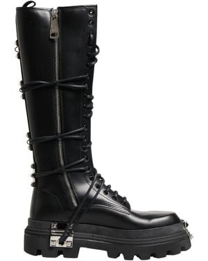 Dolce & Gabbana Lace-Up Boots - Black