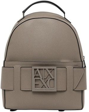 ARMANI EXCHANGE Beige Polyethylene Backpack - Grey