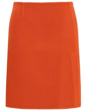 P.A.R.O.S.H. Multicolor Wool Oves Aries Mini Skirt - Orange