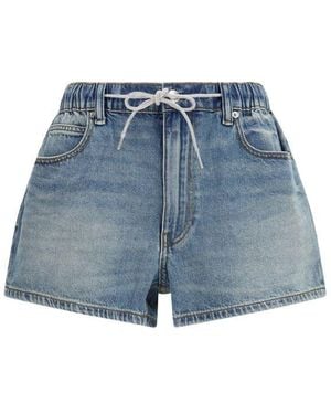 Alexander Wang Blue Cotton Bermuda Shorts