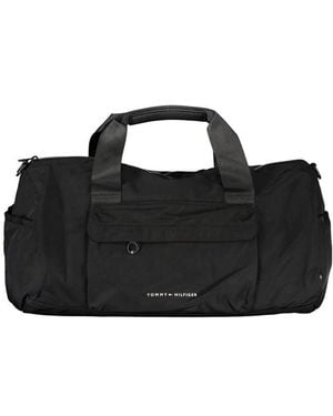 Tommy Hilfiger Polyester Handbag With Adjustable Strap And Top Zip Closure - Black