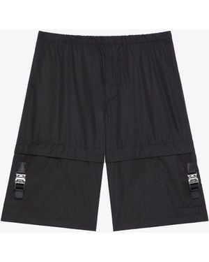 Givenchy Black Fibers Cargo Shorts - White