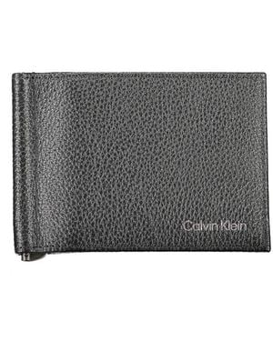 Calvin Klein Black Leather Wallet - Gray