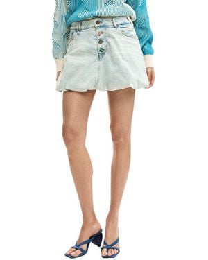 Desigual Cotton Mini Skirt - Blue