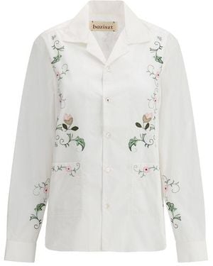 BAZISZT Embroide Shirt - White