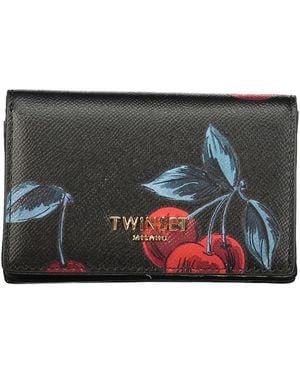 Twinset Nero Poliuretano Donna Portafoglio - Black