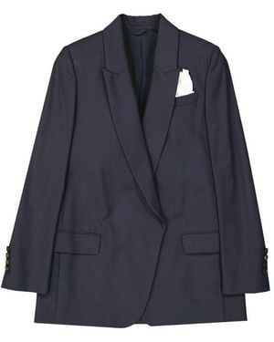 Brunello Cucinelli Virgin Wool Jacket - Blue