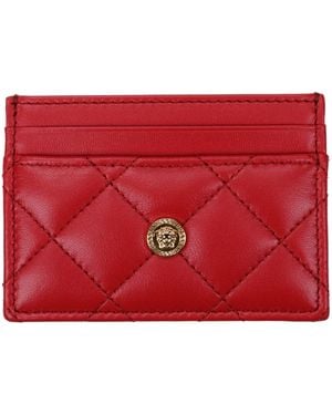 Versace Leather Cardholder - Red
