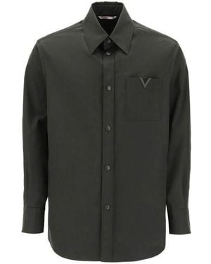 Valentino Bicolor Polyester Shell Jacket - Black