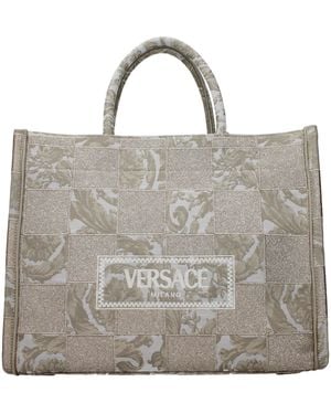 Versace Fabric Handbag - Metallic