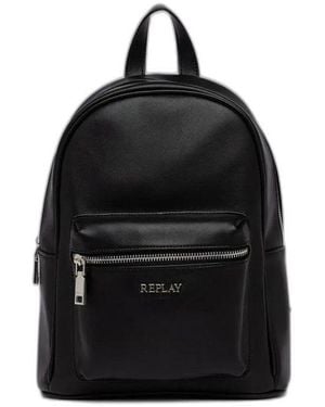 Replay Black Polyethylene Backpack