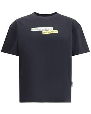 Palm Angels Paxlatimes Reg T-Shirt - Blue