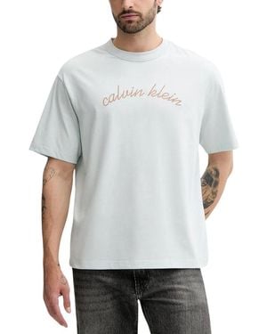 Calvin Klein Blue Cotton T - Grey