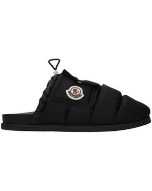 Moncler Ciabatta And Clogs Mon Pocket Fabric - Black