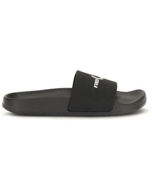 Fred Perry Black Rubber Sandals