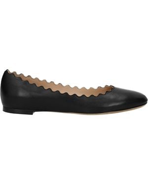 Chloé Black Leather Ballet Flats