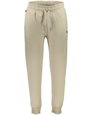 Norway 1963 Beige Cotton Men's Joggers - Natural