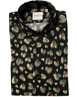 Bagutta Multicolour Cotton Men Shirt - Black