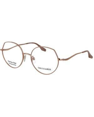 Trussardi Pink Stainless Steel Glasses (frames) - Metallic