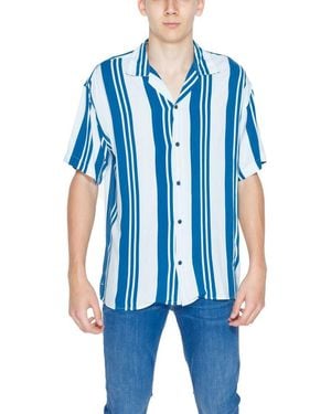 Jack & Jones Blue Viscose Shortsleeve Shirt