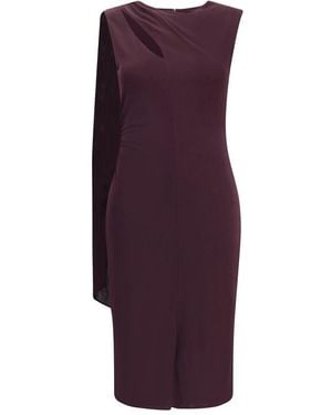 Tom Ford Jersey Midi Dress With Scarf - Purple