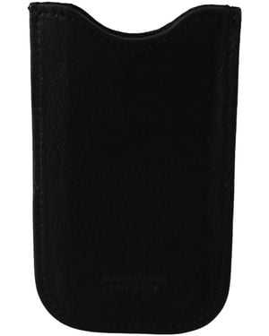 John Galliano Black Leather Multifunctional Men Id Bill Card Holder Wallet
