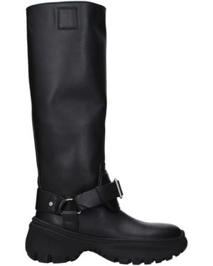 Burberry Black Leather Boots