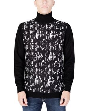 Antony Morato Black Wool Turtleneck