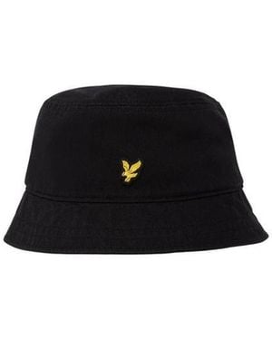 Lyle & Scott Black Cotton Bucket Hat