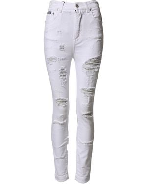 Dolce & Gabbana Distressed High Waist Denim Jeans Co+02 Clothing - Gray