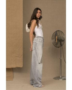 Don The Fuller Chic Cotton Denim With Logo Accent - Natural