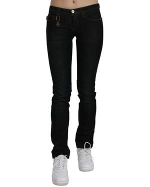 CoSTUME NATIONAL Chic Mid Waist Slim Fit Denim Jeans - Black
