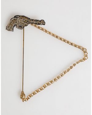 Dolce & Gabbana Lapel Pin Brass Copper Revolver Men Accessories Brooch - Multicolour