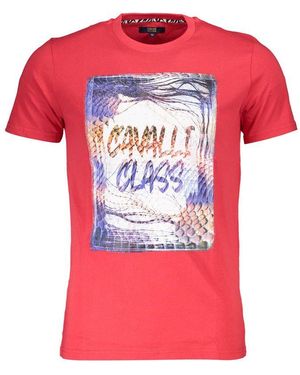 Roberto Cavalli Cotton T-Shirt - Red