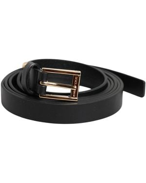Dolce & Gabbana Leather Belt With Buckle - Black