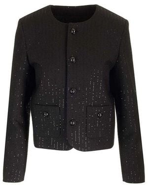 Celine Chelsea Sequin Detailed Jacket - Black