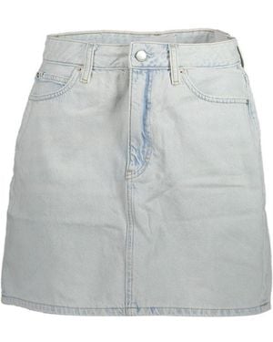 Calvin Klein Azzurro Cotton Skirt - Gray