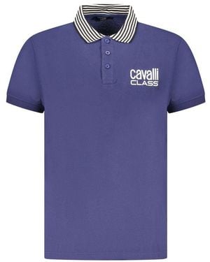 Roberto Cavalli Blu Cotton Polo - Blue