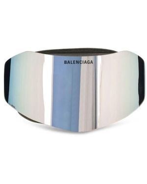 Balenciaga Silver Polyamide Sunglasses - Blue