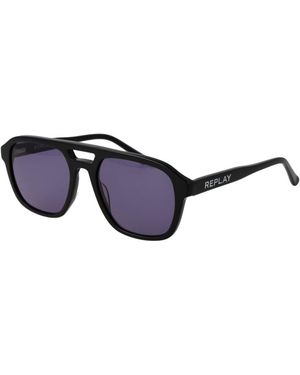 Replay Plastic Sunglasses - Blue