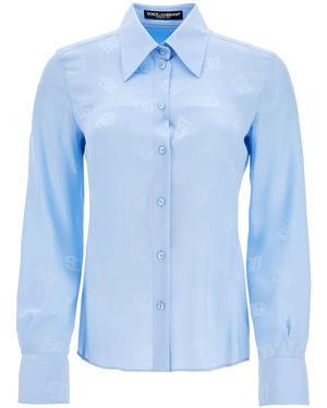 Dolce & Gabbana Silk Dg Shirt - Blue