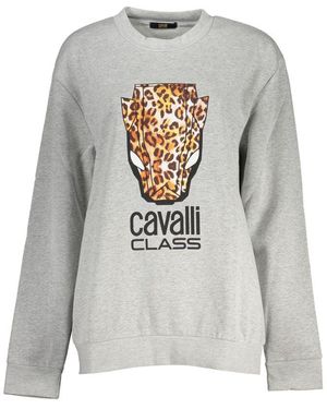 Roberto Cavalli Polyester Sweatshirt - Grey