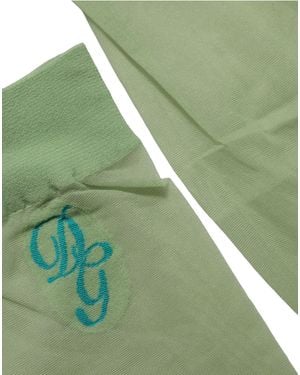 Dolce & Gabbana Green Knee High Sheer Nylon Accessory Socks